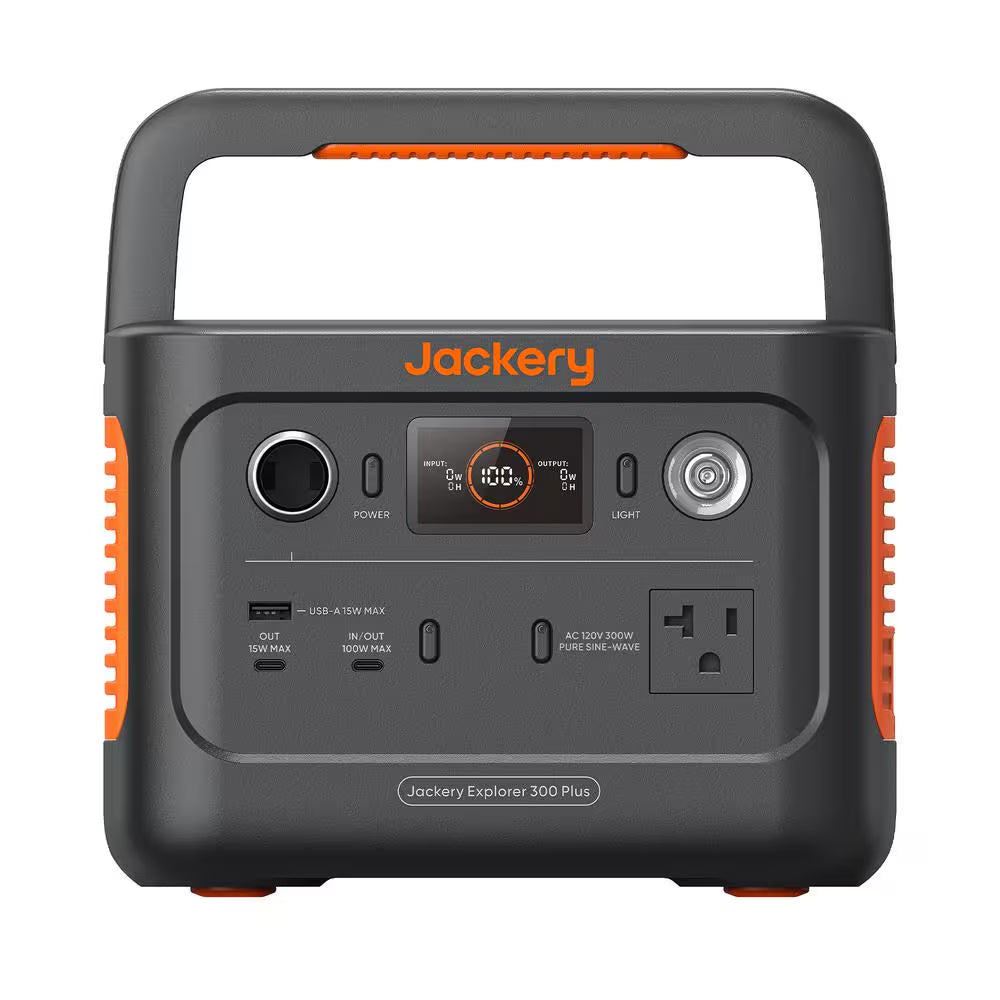 300W Continuous/600-Watt Peak Output Power Station Explorer 300 plus Push Button Start Battery Generator for Outdoors